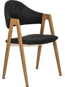 PROXIMA.store - Čalúnená jedálenska stolička RUIZ FARBA: čierna
