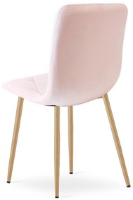 AKCIA Svetloružová zamatová jedálenská stolička LIBRA II. akosť