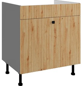 Kuchynská skrinka Ava artisan/antracyt 80ZL 1S BB