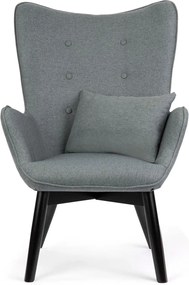 SOFOTEL Kreslo s opierkou na ruky a podnožkou Norse 2040 - sivé