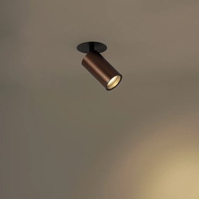 Moderné zapustené bodové svietidlo tmavý bronz GU10 50mm IP44 - Chels