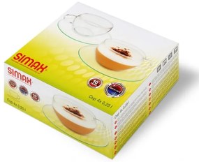 Simax Šálky EVA s podšálkami 250 ml, 4 ks