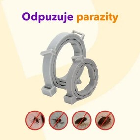 Antiparazitný obojok pre mačky a psy 62cm - mix farieb
