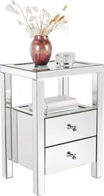 XXXLutz NOČNÝ STOLÍK, strieborná, 45,8/66/35,5 cm Xora - Nočné stolíky - 001047015201