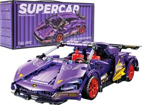 Stavebnica auta SUPERCAR No.J2003 fialová - 470 dielikov