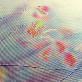 Obraz - Lístky v ľade (120x50 cm)
