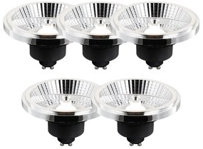 Sada 5 LED žiaroviek GU10 s 3-stupňovým stmievaním v Kelvinoch AR111 10W 800 lm 2700 - 3700K