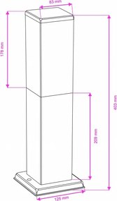 Brilagi - Vonkajšie svietidlo NOVA 1xE27/15W/230V 40 cm IP44 matný chróm