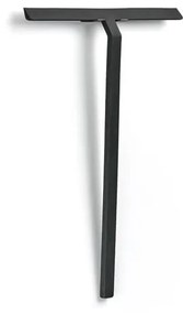 Čierna kúpeľňová stierka so stojanom Zone Rim, šírka 30 cm