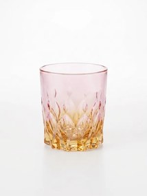 BOHEMIA PRESTIGE CONTE ROSE AMBER POHÁR NA WHISKY 340ML SADA 6KS