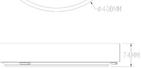 Zuma Line MS724-R400-AB - LED Stm. svietidlo NADI LED/36W/230V pr. 40 cm mosadz+DO