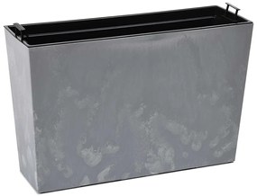 PLASTOVÝ KVETINÁČ BLOOM 36X56 CM IMITÁCIA BETÓNU SIVÁ