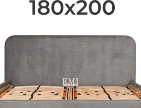 Posteľ čalúnená ESMINA + lamelový rošt + matrac EMI