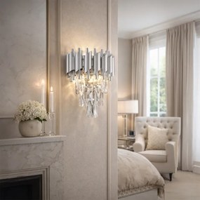 Brilagi - Nástenné svietidlo ECLIPSE 2xE14/10W/230V strieborné