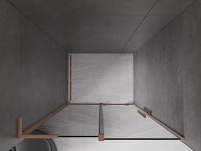 Mexen Velar L, posuvné sprchové dvere do otvoru 100 cm, 8mm šedé sklo, medená matná, 871-100-003-41-65