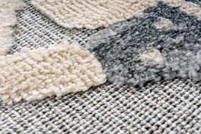 Obsession, AKCIA: 133x133 (průměr) kruh cm Detský kusový koberec My Fano 393 Rast kruh, šedá, detská izba