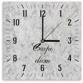 Gario Hodiny na stenu Carpe diem na ľahkom kameni Rozmery: 80 x 80 cm