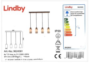 Lindby Lindby - Luster na lanku NICUS 4xE27/60W/230V LW1081