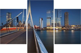 Obraz - Súmrak v Rotterdame, Holandsko (90x60 cm)