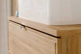 Kúpeľňová zostava Terra s doskou a skrinkami 80 cm dub cremona
