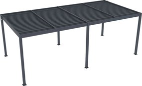 Hliníková bioklimatická pergola s lamelami BestBerg BBP-18G / 600 × 304 × 218 cm / sivá