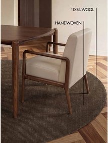 Hnedý ručne tkaný vlnený okrúhly koberec ø 160 cm Greenwich – Ted Baker