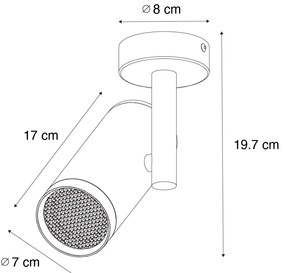 Dizajnové bodové svetlo zlaté nastaviteľné - Scopio Honey