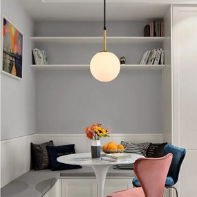 Toolight - Stropné sklenené svietidlo APP431-1CP, biela-zlatá, OSW-00560