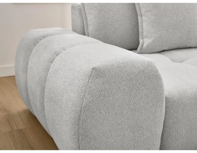 Svetlosivá ženilková rozkladacia/s úložným priestorom rohová pohovka (pravý roh/s leňoškou) Everest – Bobochic Paris