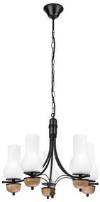 Brilagi - LED Luster na reťazi COTTAGE 5xE14/40W/230V buk/biela