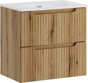 Závěsná skříňka Nova Sky se zápustným umyvadlem 60 cm dub coast evoke