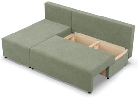 Rohová rozkladacia sedačka FERMO Poso svetlozelená