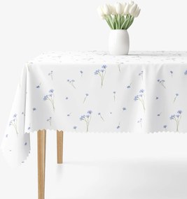 Goldea hranatý teflónový obrus - modré nevädze 120 x 140 cm