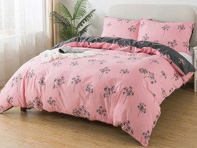 XPOSE® Predĺžené bavlnené Renforcé obliečky IDIL - sivé/ružové