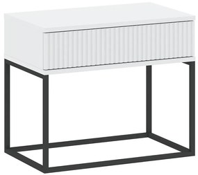 Nočný stolík 1S nízky-60 bez rukovätí biela