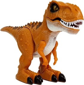 LEAN Toys Diaľkovo ovládaný dinosaurus R/C, hnedý, so zvukom a svetlom, tyranosaurus