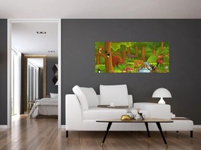 Detský obraz so zvieratkami (120x50 cm)