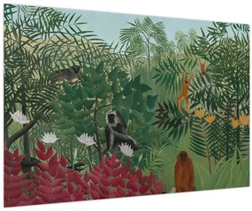 Obraz - Henri Rousseau, Tropical Forest with Monkeys, reprodukcia (90x60 cm)