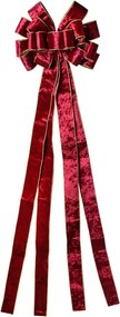 Vínová dekoračná mašľa Bow - 33*135 cm