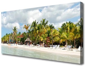 Obraz na plátne Pláž palma stromy príroda 140x70 cm