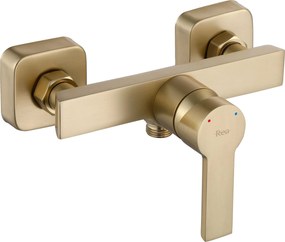 Rea Argus, sprchová batéria s ručnou bodovou sprchovou súpravou, zlatá matná, REA-B6413