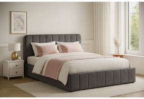 Posteľ AVENA 140 tm. šedá