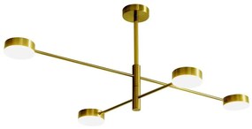 LED Luster na tyči 4xLED/12W/230V 4000K zlatá