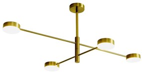 LED Luster na tyči 4xLED/12W/230V 4000K zlatá