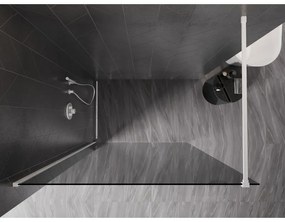 Mexen, Mexen Kioto-X sprchová stena 90 x 200 cm, grafit 10 mm, biela - 800-090-101-20-40-X