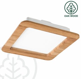 LED Podhľadové svietidlo WOODY SPOT LED/17W/230V 3000K dub 18,5x18,5 cm