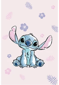 Detská mikroplyšová deka 100 x 150 cm - Lilo and Stitch "pink"