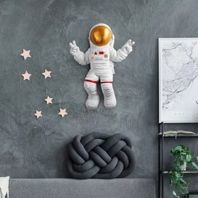 Nástenná dekorácia 47x35 cm astronaut zlatá