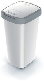 Odpadkový kôš s farebným vekom, 25 l, sivá
