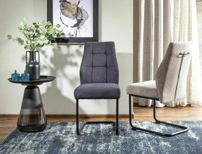 Odkládací stolek Tiffany 50 cm čirý/černý mat
